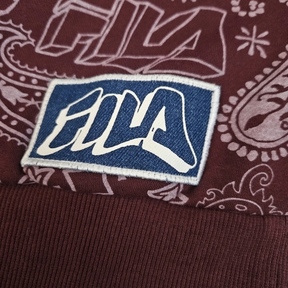 FILA Maroon Sweatshirt/Jogger Matching Lounge Set Sz Small - Picture 3 of 15